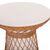 ΒΟΗΘΗΤΙΚΟ ΤΡΑΠΕΖΙ ΣΤΡΟΓΓΥΛΟ DELIA HM18167.02 FIBER CEMENT ΛΕΥΚΟ & RATTAN Φ40x45Υεκ |  Τραπέζια στο espiti
