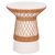 ΒΟΗΘΗΤΙΚΟ ΤΡΑΠΕΖΙ ΣΤΡΟΓΓΥΛΟ DELIA HM18167.02 FIBER CEMENT ΛΕΥΚΟ & RATTAN Φ40x45Υεκ |  Τραπέζια στο espiti