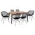 ΣΕΤ 7ΤΜΧ ALLEGRA WICKER ΜΕ ΤΡΑΠΕΖΙ 160X90X78Υ ΜΠΕΖ & ΜΑΥΡΟ ΧΡΩΜΑ HM10516 |  Σετ τραπεζαρία κήπου στο espiti
