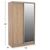 ΝΤΟΥΛΑΠΑ ΔΙΦΥΛΛΗ ΣΥΡΟΜΕΝΗ ΜΕ ΚΑΘΡΕΠΤΗ ADLER HM2460.01 ΜΕΛΑΜΙΝΗ SONAMA 120x60x220Y |  Ντουλάπες ρούχων στο espiti