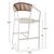 ΣΚΑΜΠΟ ΑΛΟΥΜΙΝΙΟΥ HM5892.12 ΜΕΣΑΙΟΥ ΥΨΟΥΣ RATTAN & TEXTLINE ΛΕΥΚΟ ΜΠΕΖ 55x56,5x99Y |  Σκαμπώ κήπου στο espiti
