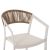 ΣΚΑΜΠΟ ΑΛΟΥΜΙΝΙΟΥ HM5892.12 ΜΕΣΑΙΟΥ ΥΨΟΥΣ RATTAN & TEXTLINE ΛΕΥΚΟ ΜΠΕΖ 55x56,5x99Y |  Σκαμπώ κήπου στο espiti