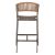 ΣΚΑΜΠΟ ΑΛΟΥΜΙΝΙΟΥ ΣΑΜΠΑΝΙ ΜΕ ΜΠΡΑΤΣΑ RATTAN & TEXTLINE 56x58x105Yεκ.HM5892.23 |  Σκαμπώ κήπου στο espiti