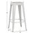 ΣΚΑΜΠΟ ΜΠΑΡ ΜΕΤΑΛΛΙΚΟ MELITA-PRO HM8642.41 ΣΕ ΛΕΥΚΟ ΜΑΤ 43x43x78Υεκ. |  Σκαμπώ μπαρ στο espiti
