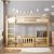 ΠΑΙΔΙΚΗ ΚΟΥΚΕΤΑ τ.MONTESSORI ΜΕ ΠΑΡΚΑΚΙ PLAYKID HM703.01 ΞΥΛΟ ΠΕΥΚΟΥ ΦΥΣΙΚΟ ΓΙΑ 190x90εκ |  Παιδικά έπιπλα στο espiti
