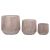 ΣΕΤ 3ΤΜΧ ΓΛΑΣΤΡΕΣ ΣΤΡΟΓΓΥΛΕΣ ΣΕΙΡΑ GARDENER HM4724 FIBERCLAY-ΧΡΩΜΑ CEMENT Φ59x55Υεκ |  Λουλούδια στο espiti