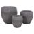 ΣΕΤ 3ΤΜΧ ΓΛΑΣΤΡΕΣ ΣΕΙΡΑ GARDENER HM4725 FIBERCLAY-ΣΕ ΣΚΟΥΡΟ CEMENT ΧΡΩΜΑ Φ55x54Υεκ |  Φυτά συνθετικά - Λουλούδια στο espiti
