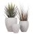 ΣΕΤ 3ΤΜΧ ΓΛΑΣΤΡΕΣ ΣΤΡΟΓΓΥΛΕΣ ΣΕΙΡΑ GARDENER HM4728 FIBERCLAY-ΧΡΩΜΑ CEMENT Φ49.5x56Υεκ |  Λουλούδια στο espiti