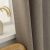 Beauty Home Κουρτίνα μεσαίας σκίασης με 8 μεταλλικούς κρίκους Illusion Art 8445 140x270 Χακί       |  Ετοιμες κουρτίνες με σχέδιο στο espiti