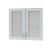 Άνω Πορτάκια-Τζάμι Modest Γκρι 80x71.3x1.6cm AlphaB2B |  Ντουλάπια στο espiti