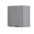 Craft Πάνω Ντουλάπι Γωνιακό Γραφίτη 60-60x30x72cm AlphaB2B |  Ντουλάπια στο espiti