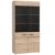 Βιτρίνα Δίφυλλη Solo 100x41x197cm Sonoma με Wenge και MDF Καμπυλωτό τελείωμα στις πόρτες AlphaB2B |  Συνθέσεις σαλονιού στο espiti