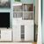 Βιτρίνα Δίφυλλη Top Mix 80x33x145cm Λευκή-Σονόμα AlphaB2B |  Συνθέσεις σαλονιού στο espiti