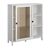 Βιτρίνα Marocco Δίφυλλη Λευκό 120x37x130.5cm AlphaB2B |  Συνθέσεις σαλονιού στο espiti