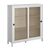 Βιτρίνα Marocco Δίφυλλη Λευκό 120x37x130.5cm AlphaB2B |  Συνθέσεις σαλονιού στο espiti