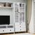 Βιτρίνα Marocco Δίφυλλη Λευκό 90x37x210.5cm AlphaB2B |  Συνθέσεις σαλονιού στο espiti
