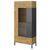 Βιτρίνα Santes Χρυσό Δρυς-Γραφίτης 90x42x197.5cm AlphaB2B |  Συνθέσεις σαλονιού στο espiti