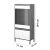 Βιτρίνα Palmor Χρυσό Δρυς-Λευκό 77x40x164cm AlphaB2B |  Συνθέσεις σαλονιού στο espiti