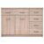 Μπουφές ΚΟΜ2D5S 120x33x85εκ Sonoma AlphaB2B |  Μπουφέδες στο espiti