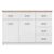 Μπουφές 120x33x85εκ Top Mix2D5S Λευκό-Sonoma μέ 5 Συρτάρια AlphaB2B |  Μπουφέδες στο espiti
