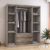 Ντουλάπα ρούχων τετράφυλλη OLYMPUS pakoworld χρώμα castillo-toro 159x57x183εκ |  Ντουλάπες ρούχων στο espiti