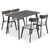 Tραπεζαρία Benson - Toto pakoworld σετ 5τμχ rustic grey - ύφασμα γκρι 120x75x75εκ |  Σετ τραπεζαρίες στο espiti