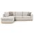Γωνιακός καναπές δεξιά γωνία Boston pakoworld ύφασμα cream-mocha 280x225x90εκ |  Καναπέδες γωνιακοί στο espiti