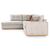 Γωνιακός καναπές δεξιά γωνία Boston pakoworld ύφασμα cream-mocha 280x225x90εκ |  Καναπέδες γωνιακοί στο espiti
