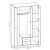 Ντουλάπα ρούχων Serenity pakoworld τρίφυλλη sonoma-λευκό 118.5x54x196.5εκ |  Ντουλάπες ρούχων στο espiti