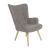 Πολυθρόνα Fluffy pakoworld ύφασμα γκρι-πόδι rubberwood φυσικό 75x69x96εκ |  Πολυθρόνες σαλονιού στο espiti