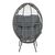 Πολυθρόνα Nestie  pakoworld wicker rattan γκρι-μεταλλικό γκρι πόδι-γκρι μαξιλάρι 102x80x155εκ |  Κούνιες στο espiti