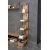Βιβλιοθήκη mini Tars pakoworld  sonoma-μαύρο 50x22x150εκ |  Βιβλιοθήκες στο espiti