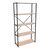 Βιβλιοθήκη Tikilmo pakoworld oak μελαμίνης-μαύρο μέταλλο 88x34x180εκ |  Βιβλιοθήκες στο espiti