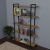 Βιβλιοθήκη Reson pakoworld oak μελαμίνης-μαύρο μέταλλο 120x34x180εκ |  Βιβλιοθήκες στο espiti