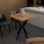 Τραπέζι Prestone pakoworld oak μελαμίνης-μαύρο μέταλλο 70x70x75εκ |  Τραπέζια στο espiti