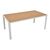 Τραπέζι Nares pakoworld αλουμίνιο λευκό-plywood φυσικό 180x90x72.5εκ |  Τραπέζια κήπου στο espiti