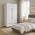 Ντουλάπα δίφυλλη Afina pakoworld mdf σε λευκή glossy απόχρωση 100x57x213εκ |  Ντουλάπες ρούχων στο espiti
