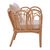 Πολυθρόνα Tania pakoworld φυσικό rattan-λευκό μαξιλάρι 76x76x76εκ |  Πολυθρόνες τραπεζαρίας στο espiti