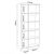Βιβλιοθήκη Alkathi pakoworld σε oak απόχρωση 77x22x160εκ |  Βιβλιοθήκες στο espiti