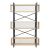 Βιβλιοθήκη Fifer pakoworld σε oak-μαύρη απόχρωση 120x28x185εκ |  Βιβλιοθήκες στο espiti