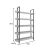 Βιβλιοθήκη Almond pakoworld σε oak-μαύρη απόχρωση 120x29x185εκ |  Βιβλιοθήκες στο espiti
