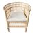 Πολυθρόνα Necorian paakoworld teak ξύλο με pe rattan σε φυσική απόχρωση και λευκό μαξιλάρι 80x70x87εκ |  Πολυθρόνες τραπεζαρίας στο espiti