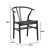 Καρέκλα Wishbone pakoworld rubberwood-σχοινί σε μαύρη απόχρωση 60x51x80εκ |  Καρέκλες στο espiti