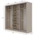 Ντουλάπα Grandio Cashmere με καθρέφτη 250x60x215cm AlphaB2B |  Ντουλάπες ρούχων στο espiti