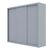 Ντουλάπα Grandio Γκρι 250x60x215cm AlphaB2B |  Ντουλάπες ρούχων στο espiti