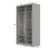 Ντουλάπα Linea Cashmere 120x60x215cm AlphaB2B |  Βιτρίνες - Έπιπλα εισόδου στο espiti
