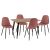 ΣΕΤ ΤΡΑΠΕΖΑΡΙΑΣ 5ΤΜΧ ALIZA HM21201 MDF TOP-ΒΕΛΟΥΔΟ ΣΑΠΙΟ ΜΗΛΟ & ΜΕΤΑΛΛΟ ΜΑΥΡΟ |  Σετ τραπεζαρίες στο espiti