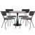 ΣΕΤ ΤΡΑΠΕΖΑΡΙΑΣ 5ΤΜΧ BROLIN HM21200 MDF TOP & ΜΕΤΑΛΛΟ ΜΑΥΡΟ-ΣΚΟΥΡΟ ΓΚΡΙ ΥΦΑΣΜΑ |  Σετ τραπεζαρίες στο espiti