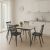 Τραπεζαρία Aurora I-Gustas pakoworld σετ 5τεμ sintered stone-μαύρο 120x60x75εκ |  Σετ τραπεζαρίες στο espiti