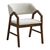 Πολυθρόνα Livia pakoworld rubberwood σε καρυδί-εκρού απόχρωση 47.5x54.5x78εκ |  Πολυθρόνες τραπεζαρίας στο espiti
